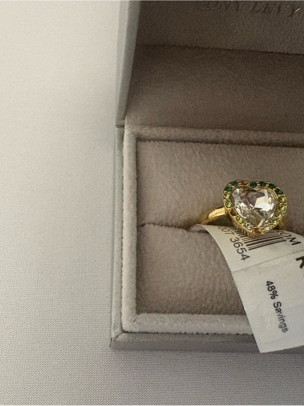 Kurt Geiger Heart Ring - Size 8 NWT (Missing 3 stones) - Picture 2 of 8